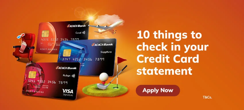 10 Things To Check In Your Credit Card Statement