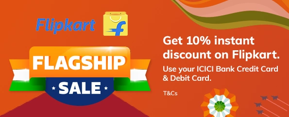 Get 10% instant discount on Flipkart.