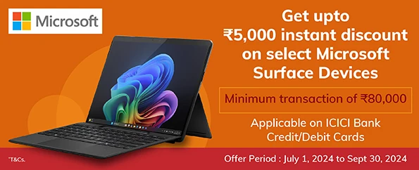 Avail up to Rs 5,000 instant discount on select Microsoft Surface Devices