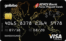 3d secure pin icici bank forex card