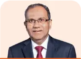  Portrait of B. Sriram, highlighted in ICICI Bank's ESG Report, recognizing his role and contributions within the bank's environmental, social, and governance framework.