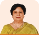 Portrait of Neelam Dhawan, featured in ICICI Bank's ESG Report, emphasizing her role and contributions within the bank's environmental, social, and governance framework.